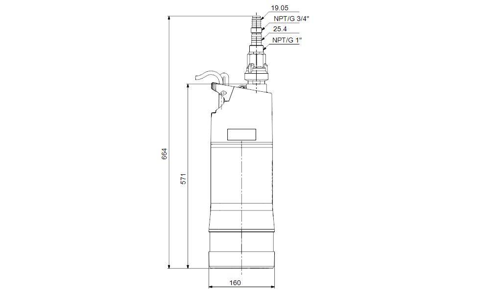 Pompa sommersa SBA3-45 A 230V 50Hz 15m Schuko GAS IT Grundfos 92713068