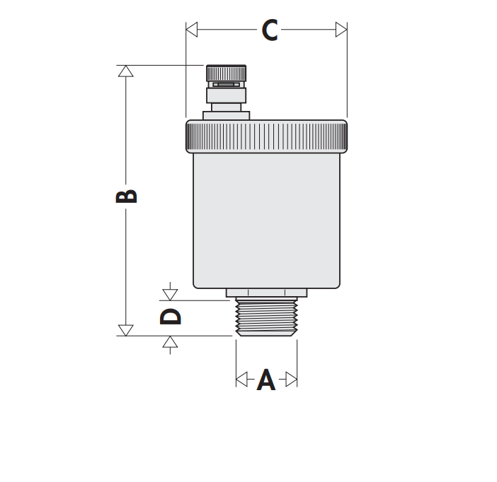 Valvola automatico di sfogo aria 1/2 M Caleffi 502040
