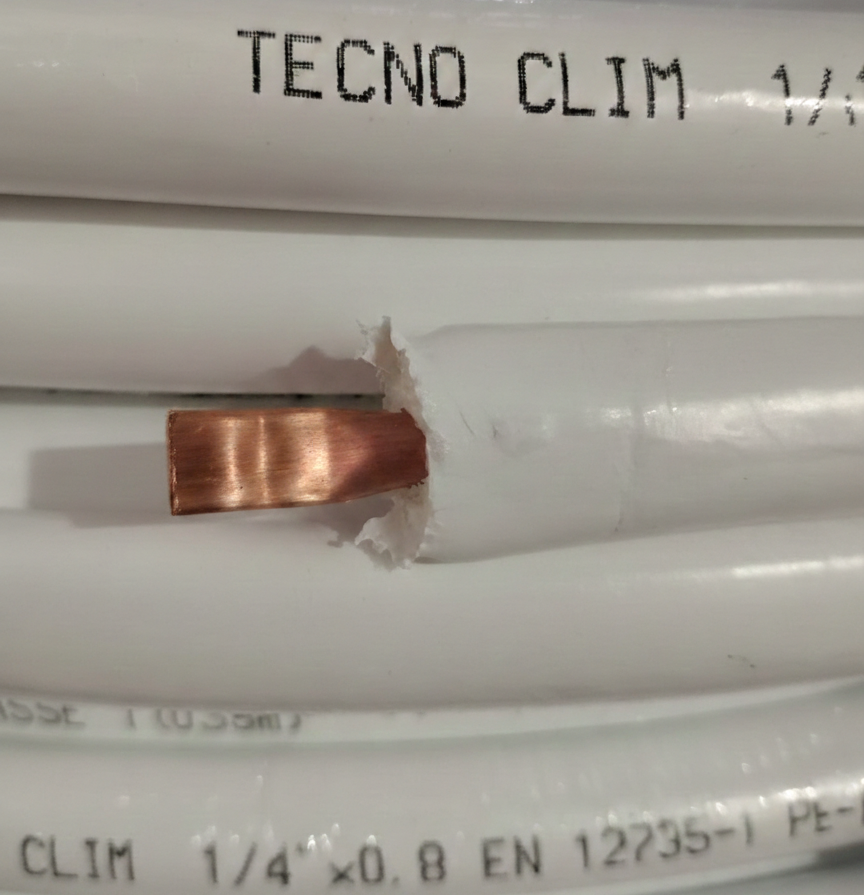 dettaglio tubo rame isolato per refrigerazione climatizzazione 1 2 pollice rotolo 50 metri