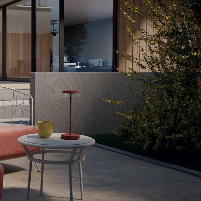 Lampada LED ricaricabile da tavolo per esterni IP65 Corten Iluna Redo 90308