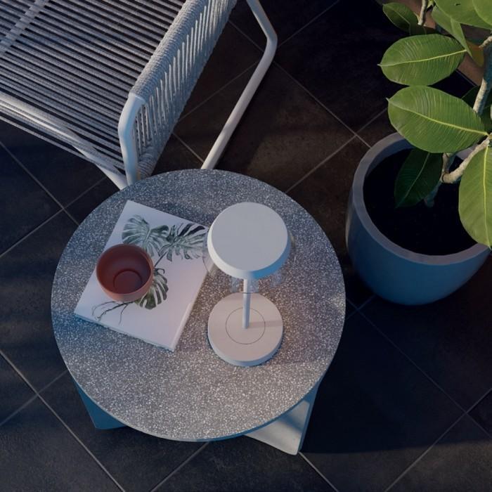 Lampada LED ricaricabile da tavolo per esterni IP65 Corten Iluna Redo 90308