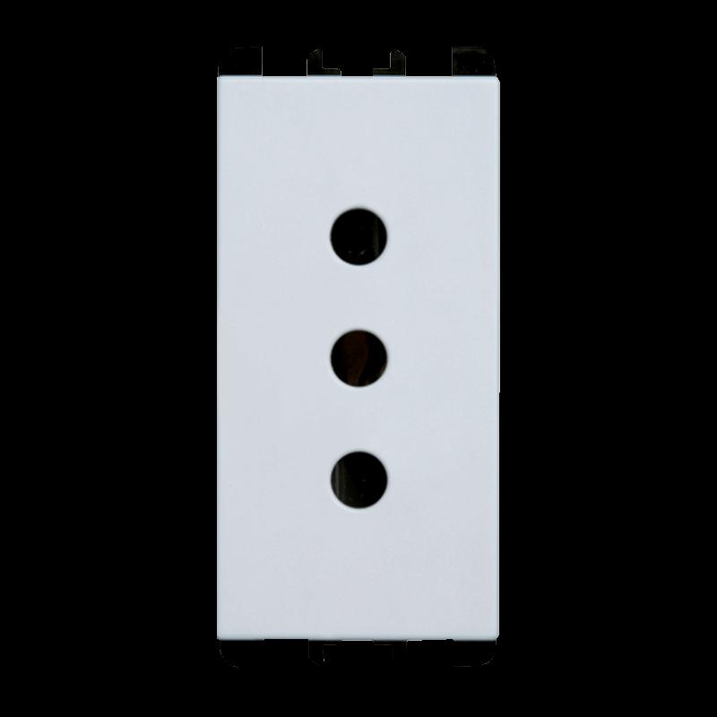 Presa Italiana P11 2P+T 10A-250V 1 modulo Bianco Urmet 10301.B