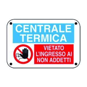 Cartello centrale termica vietato l'ingresso  040625