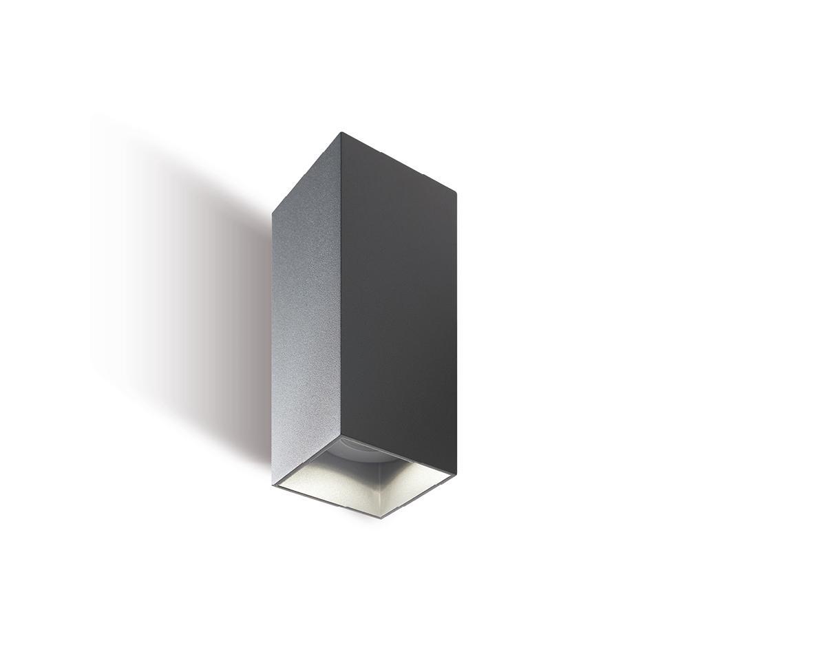 applique led biemissione da parete esterno moderno grafite sovil