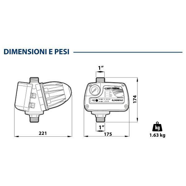Regolatore elettronico di pressione 1,5bar Easypress Pedrollo 50066/215P