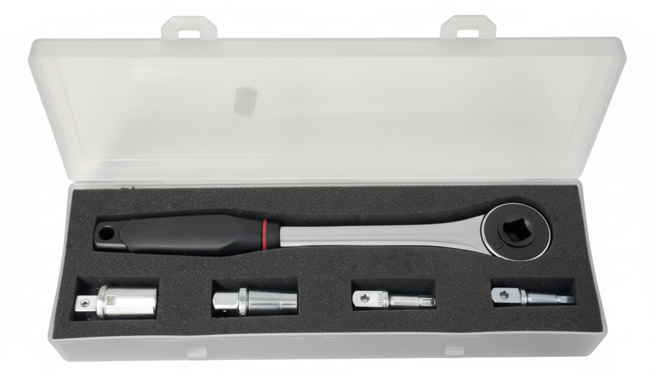 Set chiave a cricchetto con codoli intercambiabili per valvole radiatori Bernasconi in valigetta robusta