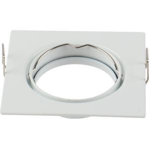 Portalampada orientabile quadrato uso interno colore bianco incasso soffitto  ioportlampqbi