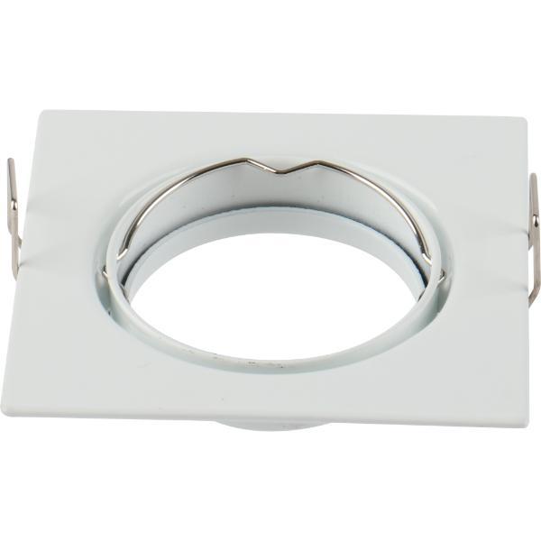 portalampada orientabile quadrato bianco da incasso per lampade soffitto