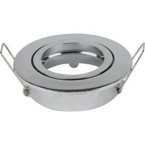 Portalampada orientabile rotondo uso interno finitura cromata incasso soffitto  ioportlamprcr