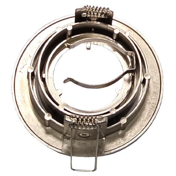 Vista posteriore porta lampada orientabile IOLUME per incasso con molle di fissaggio