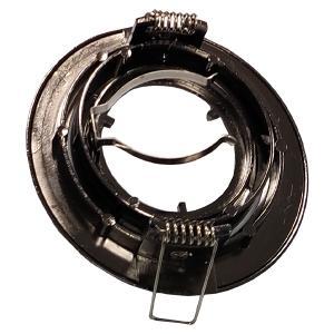 Portalampada orientabile rotondo nero  ioportlamprne illuminazione incasso