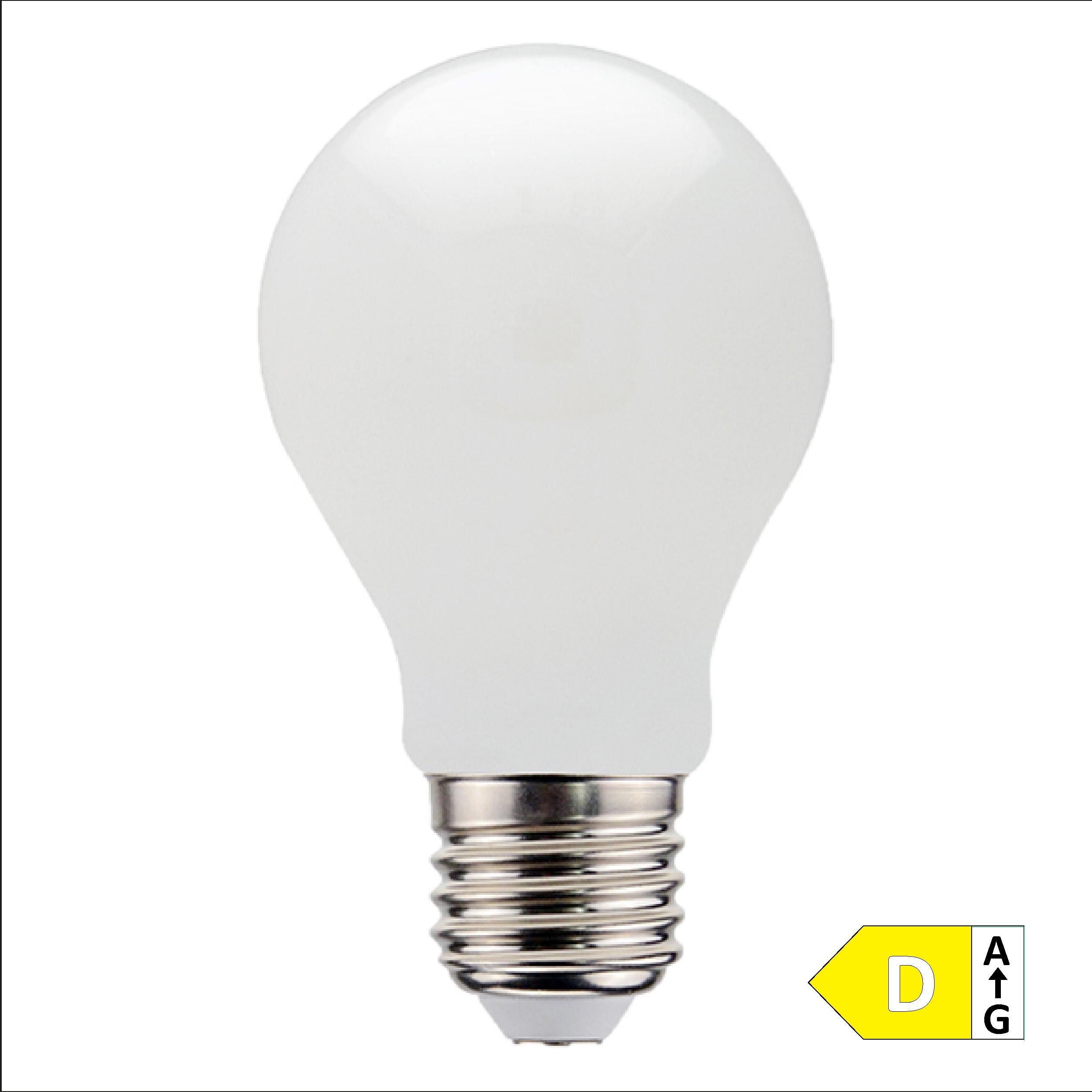 Lampadina LED E27 18W luce fredda vetro satinato per interni