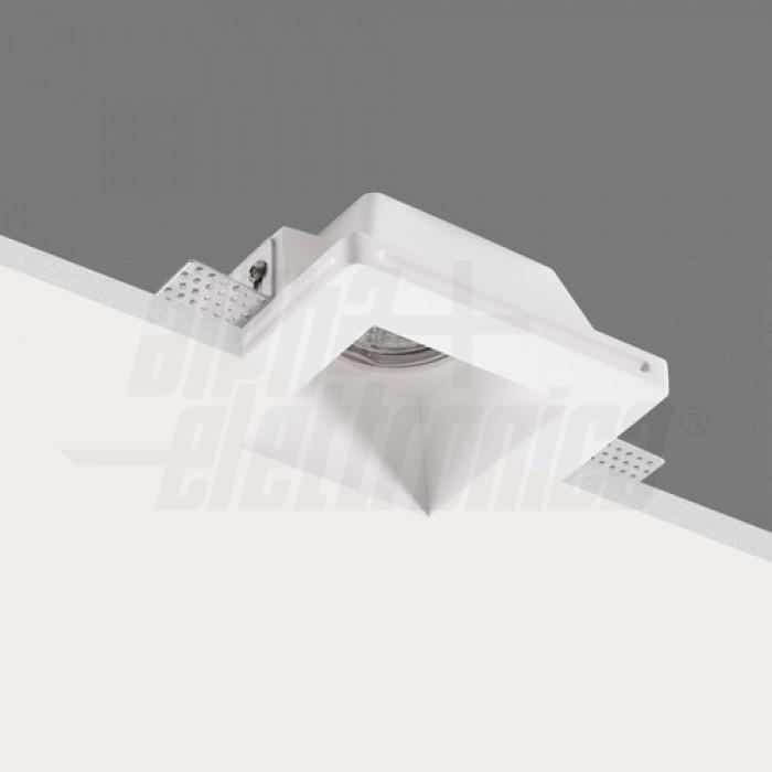 Base di supporto GU10 in gesso da incasso per lampade LED 120x120mm Alpha Elettronica 23-9-104