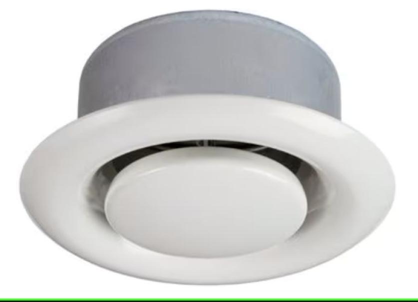 Valvola di ventilazione 125-SW in acciaio con collarino RAL9003 Systemair 189784