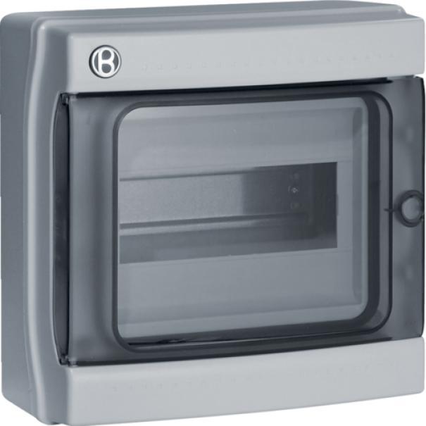 Centralino IP65 8 moduli portella fumu00e8 linea Pablo GRIGIO Bocchiotti B06522