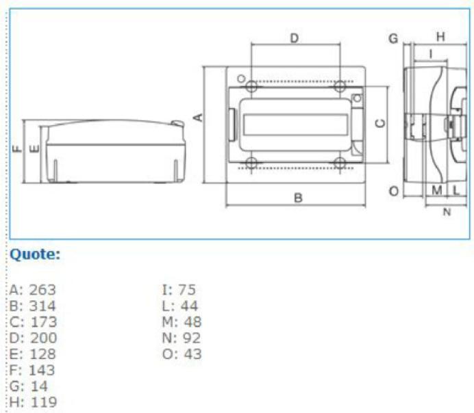 Centralino IP65 12 moduli portella fumu00e8 linea Pablo GRIGIO Bocchiotti B06523