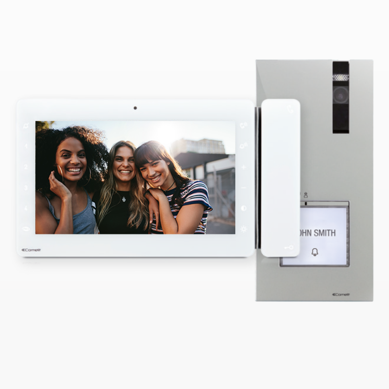 Kit videocitofono Quadra e Maxi 7 pollici Wi-Fi VIP Comelit