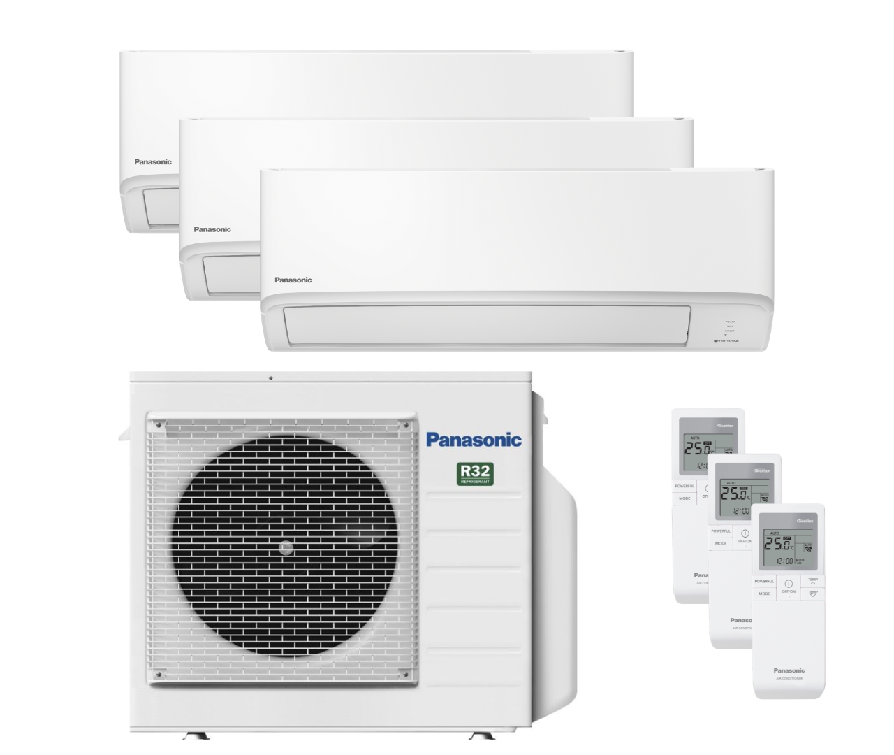 Kit condizionatore 9000 + 9000 + 9000 BTU trial split serie TZ Panasonic