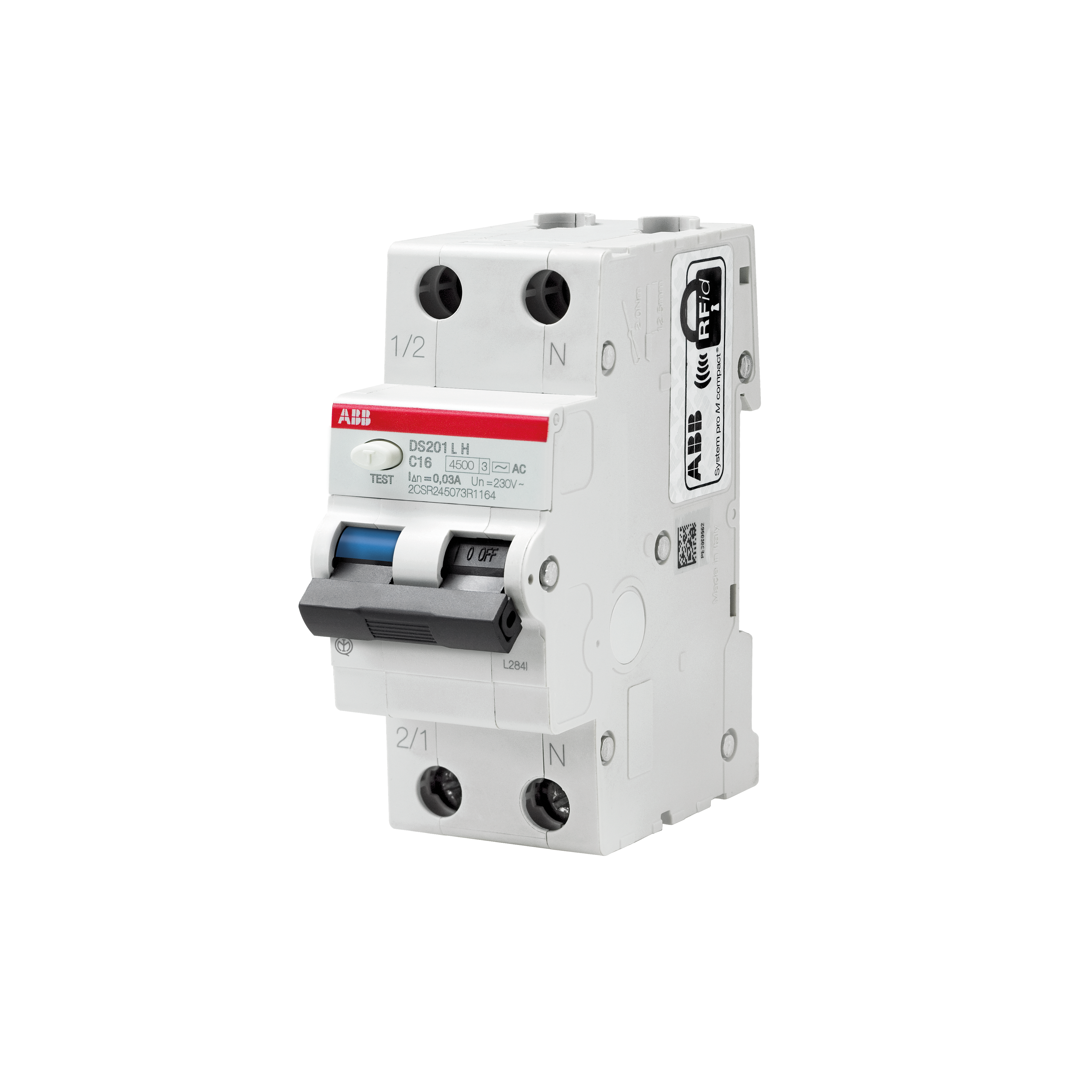 Interruttore differenziale magnetotermico 4,5KA 1P+N C10 AC30 Abb DS201LHC10AC30