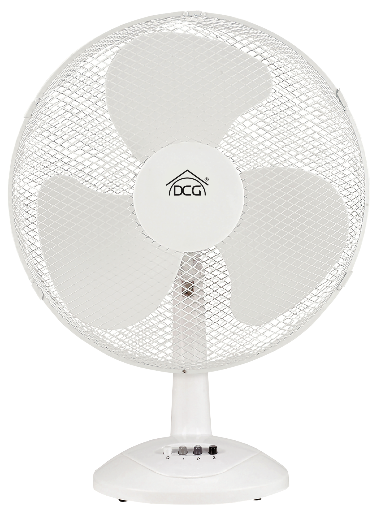 Ventilatore da tavolo diametro 30cm 3 velocitu00e0 bianco DCG VE9030