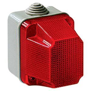 Spia luminosa rossa da parete ip55 in abs con portalampada e14 max 25w  ec320r