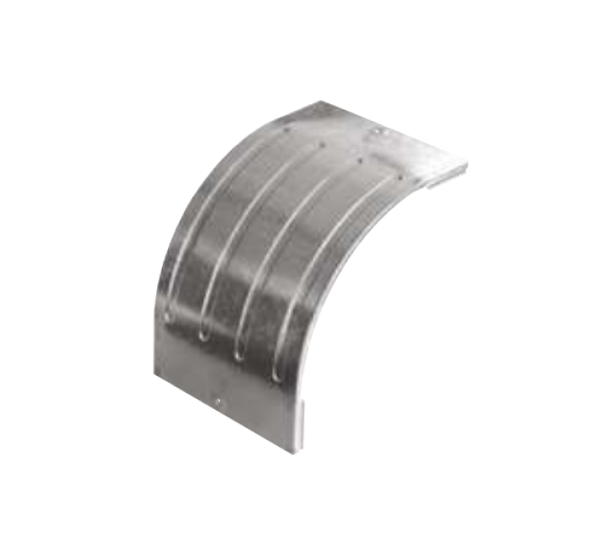 coperchio curva 90 gradi in acciaio zincato per passerelle portacavi sati italia 300x80