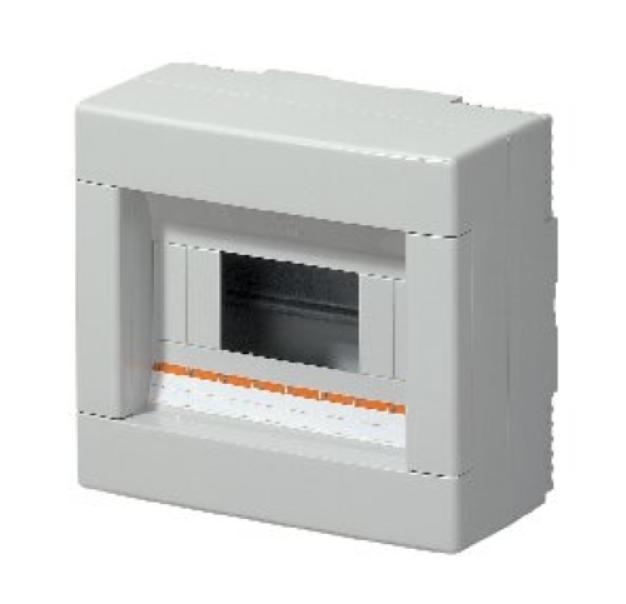 Elettrocanali EC61008 u2013 Centralino da parete 8 moduli u2013 grigio u2013 IP40