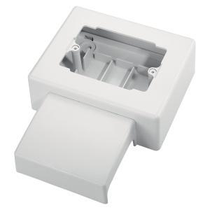 Scatola torrette 83,5 mm 3 moduli per canalina battiscopa bianco ip40  ec20010