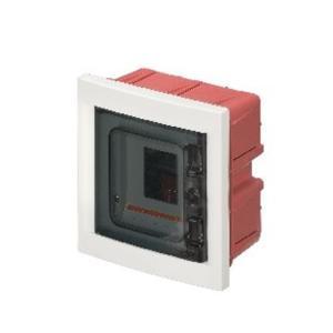 Centralino da incasso 4 moduli portello trasparente abs bianco ip40  ec63004b