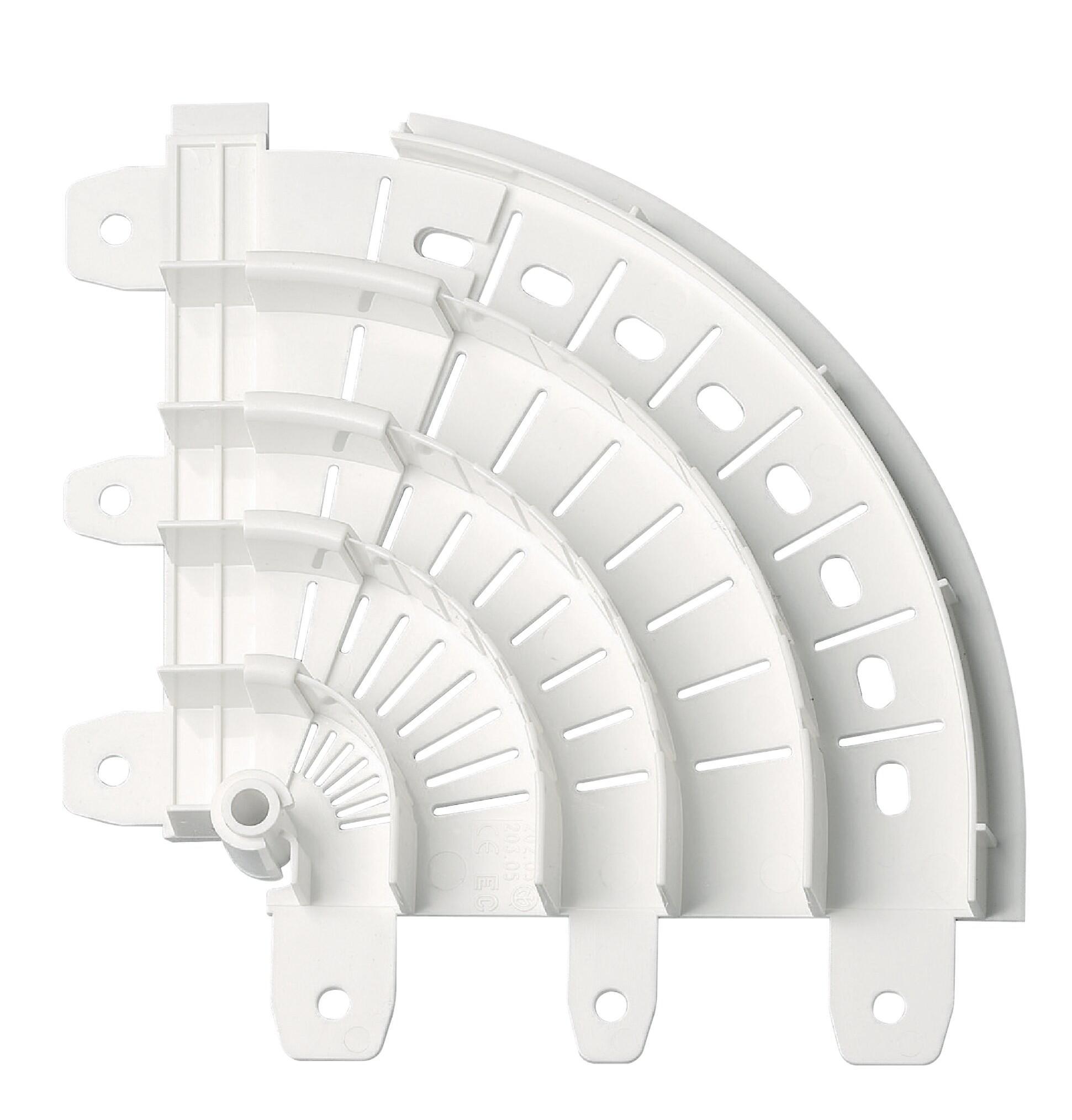 Elettrocanali EC20005 u2013 Angolo piano variabile u2013 per canalina battiscopa u2013 bianco IP40
