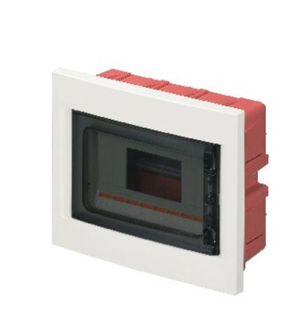 Elettrocanali EC63008B u2013 Centralino incasso 8 moduli u2013 IP40 u2013 portello fumu00e9