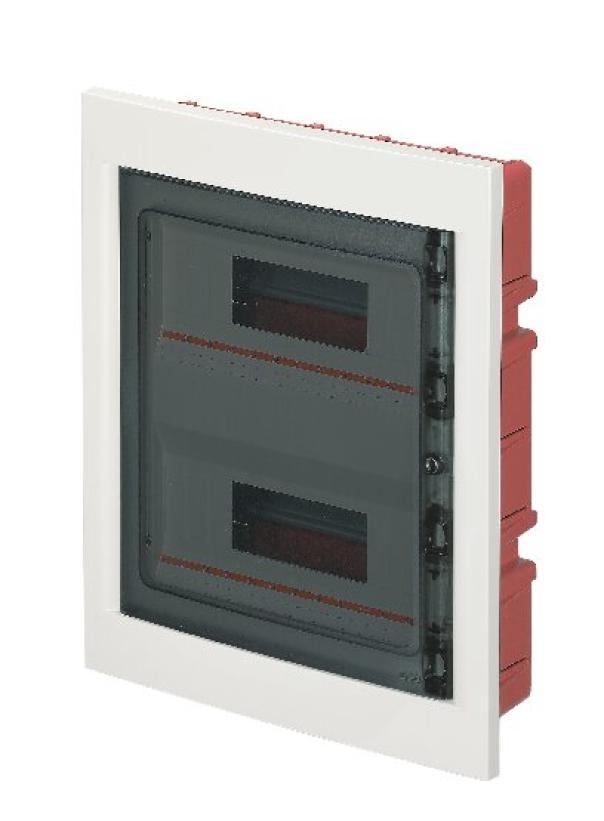 Centralino da incasso Elettrocanali EC63024B u2013 IP40 u2013 24 moduli u2013 portello fumu00e9