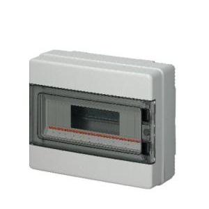 Centralino parete 12 moduli ip65 portello trasparente colore grigio  ec62012