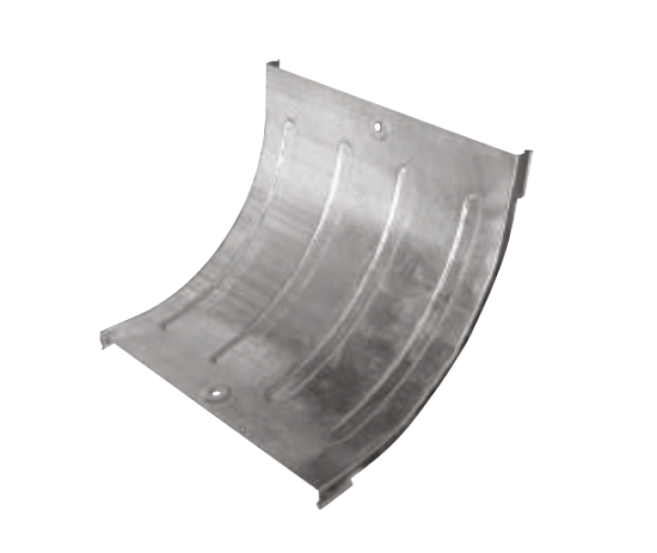 coperchio curva salita 90 gradi zincato per passerelle portacavi base 100 sati italia