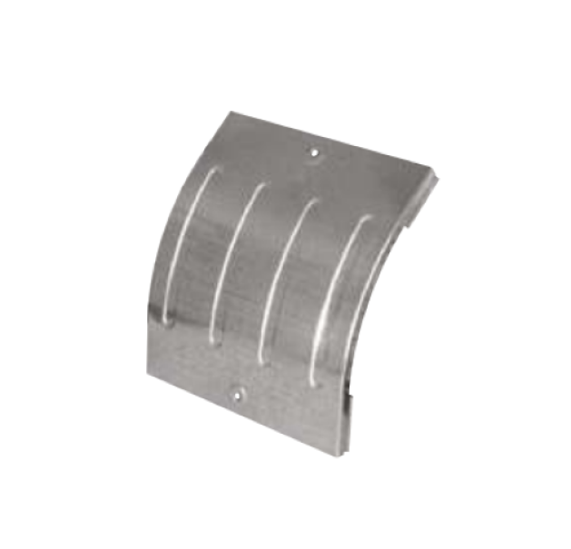 Coperchio curvo zincato 45 gradi per canalina 300x80 Sati Italia accessorio aeraulico