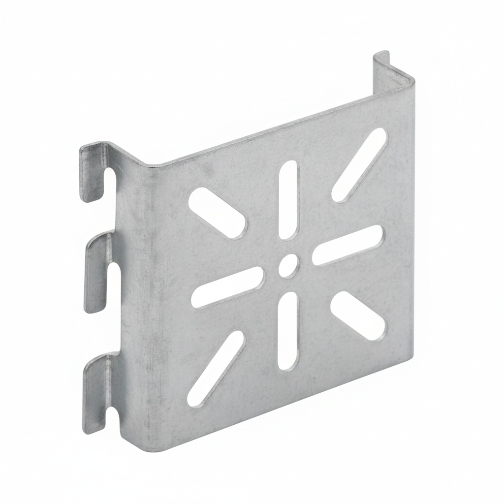 supporto per scatola di derivazione in acciaio zincato sati italia vista prospettica