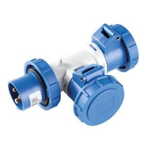 Moltiplicatore industriale 2 uscite spina 2p+t 16a 220v ip67  ec690712