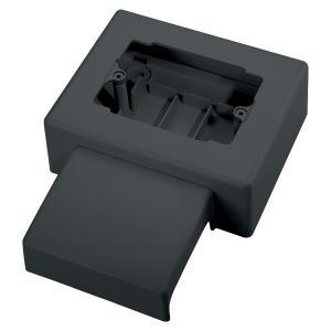 Scatola torrette interasse 83,5 mm per canalina battiscopa nera ip40 ik08 3 moduli plastica  ec20110