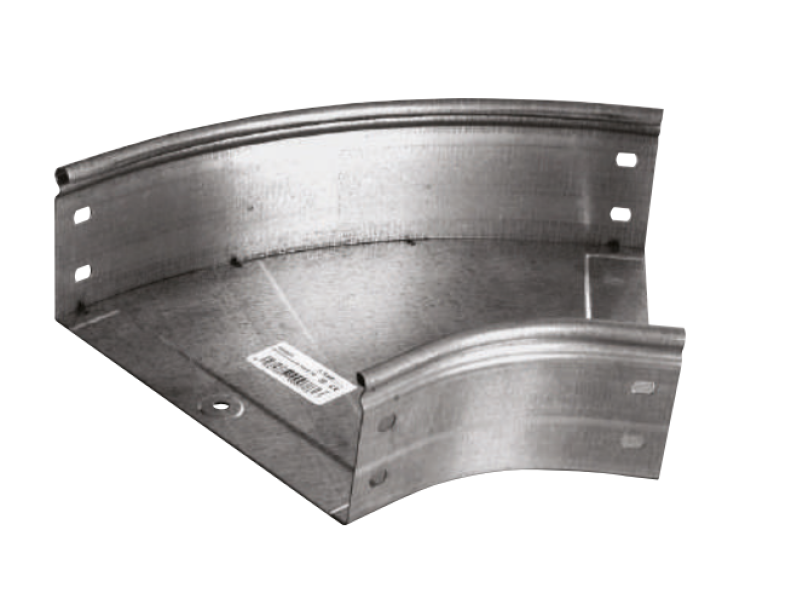 curva piana 45 gradi in acciaio zincato per canaline elettriche sati italia 150x50 mm