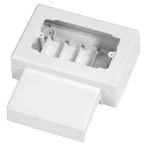 Scatola torrette 108 mm 4 moduli per canalina bianco ip40  ec20015