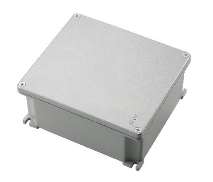 Elettrocanali EC485C1 u2013 Cassetta derivazione alluminio 90u00d790u00d753u202fmm u2013 IP66 u2013 grigia