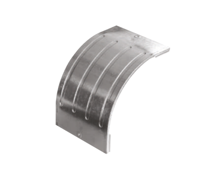 Coperchio in acciaio zincato per curva discendente 90 gradi 200x80 mm Sati Italia sistema passerelle portacavi