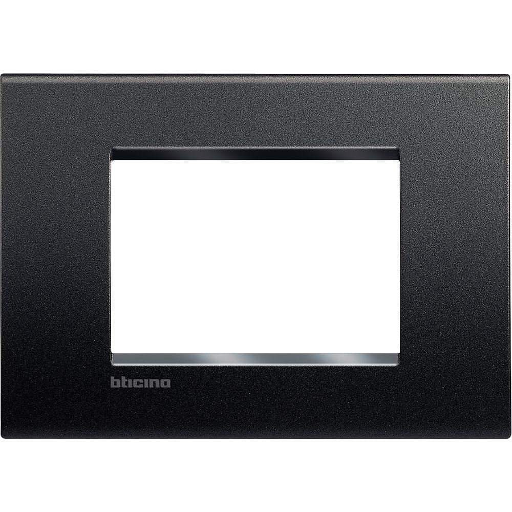 Placca quadra Livinglight 3 moduli antracite BTicino LNA4803AR
