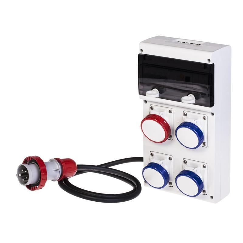 Quadro distribuzione portatile SCAME IP66 16A 400V con 4 prese industriali