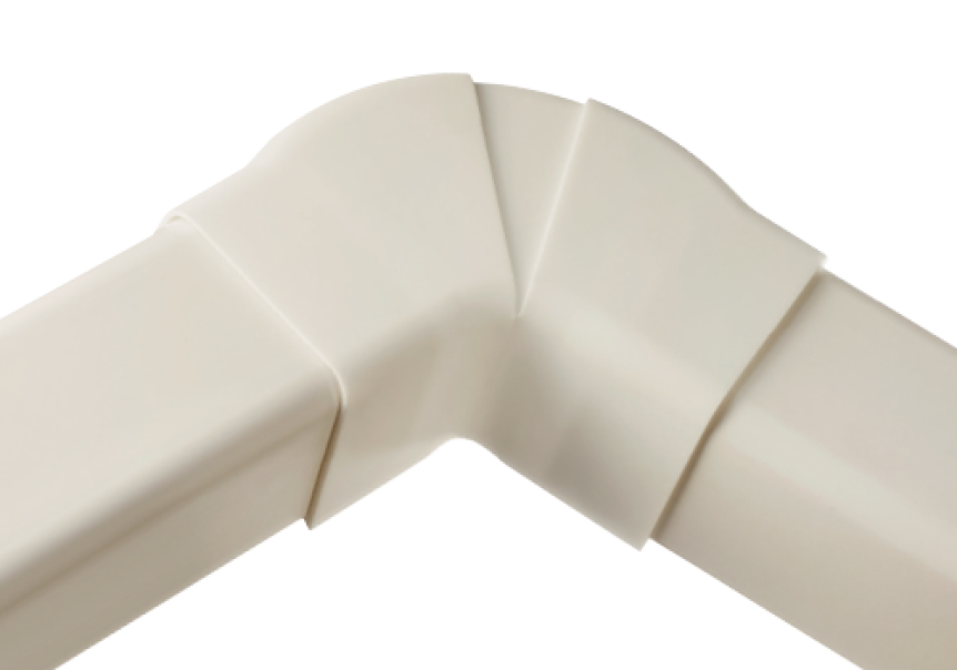 curva piana regolabile per canalina di impianto elettrico o climatizzazione artiplastic 12