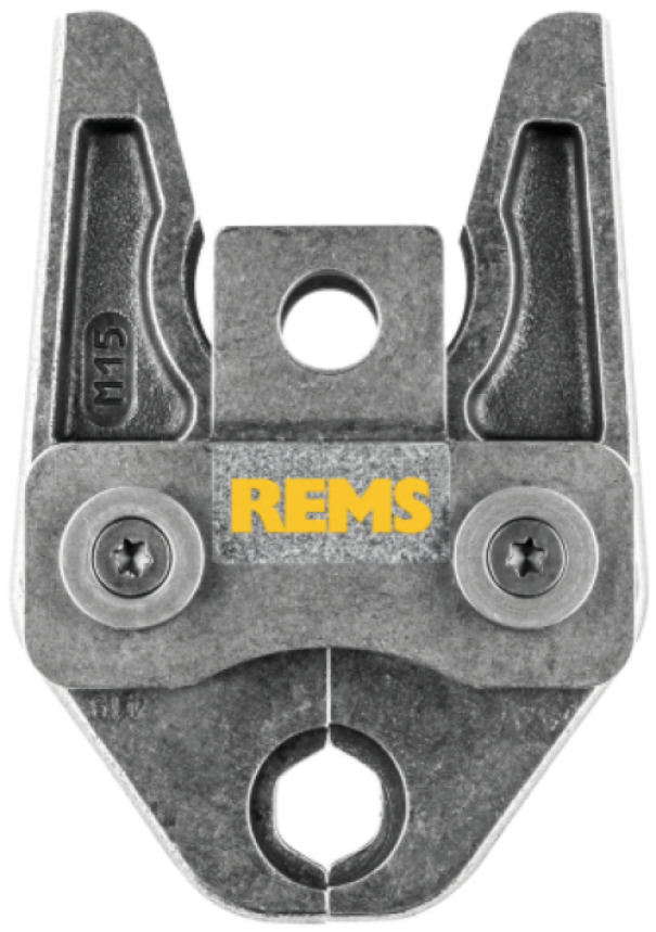 Pinza a Pressare Mu202f15 compatibile Poweru2011Press e Akkuu2011Press sistema Pressfitting Rems 570110