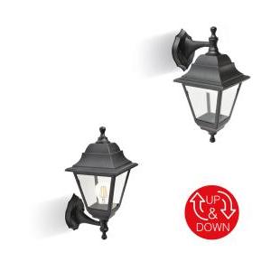 Applique devil up & down mini e27 resina nero  430/06