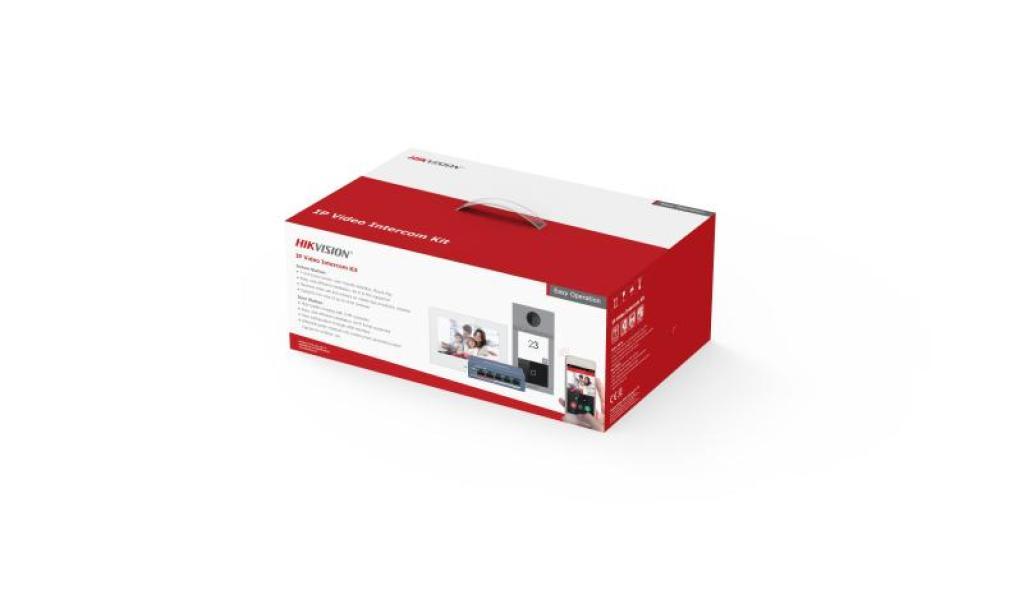 Kit videocitofono IP Hikvision DS-KIS604-S 305305065 monofamiliare con monitor e stazione esterna