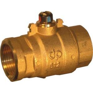 Corpo valvola a sfera 2 vie tutto o niente in ottone nichelato 1 pollice e un quarto kv 50 attacchi femmina  622 f