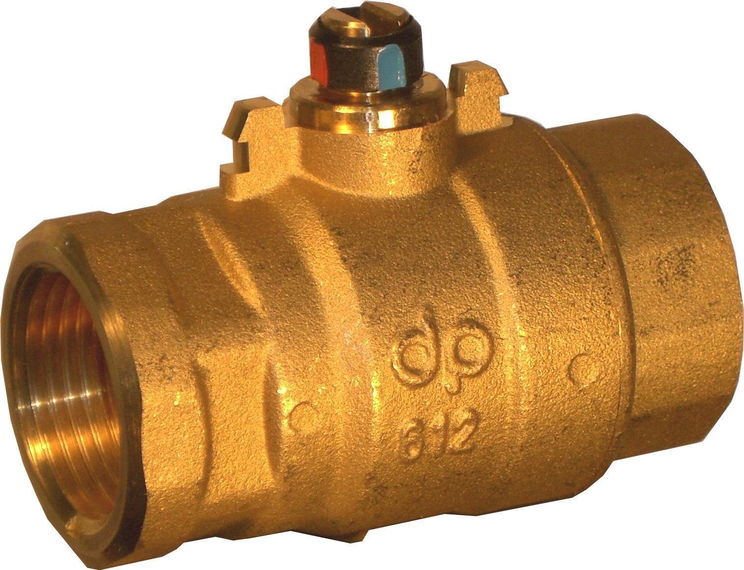 corpo valvola a sfera ottone 2 vie 1 1 4 de pala per impianti termoidraulici